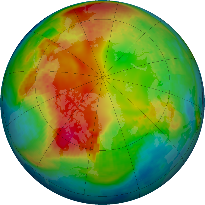 Arctic ozone map for 10 February 2002